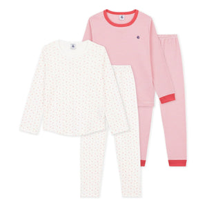 Petit Bateau - 2-Piece Heart Pajama Set | Pink