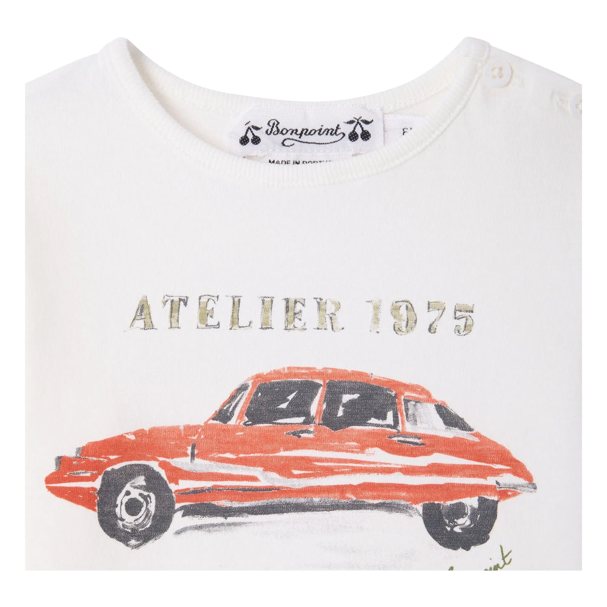 Bonpoint - Tahsin Car Print Organic Cotton T-Shirt | White