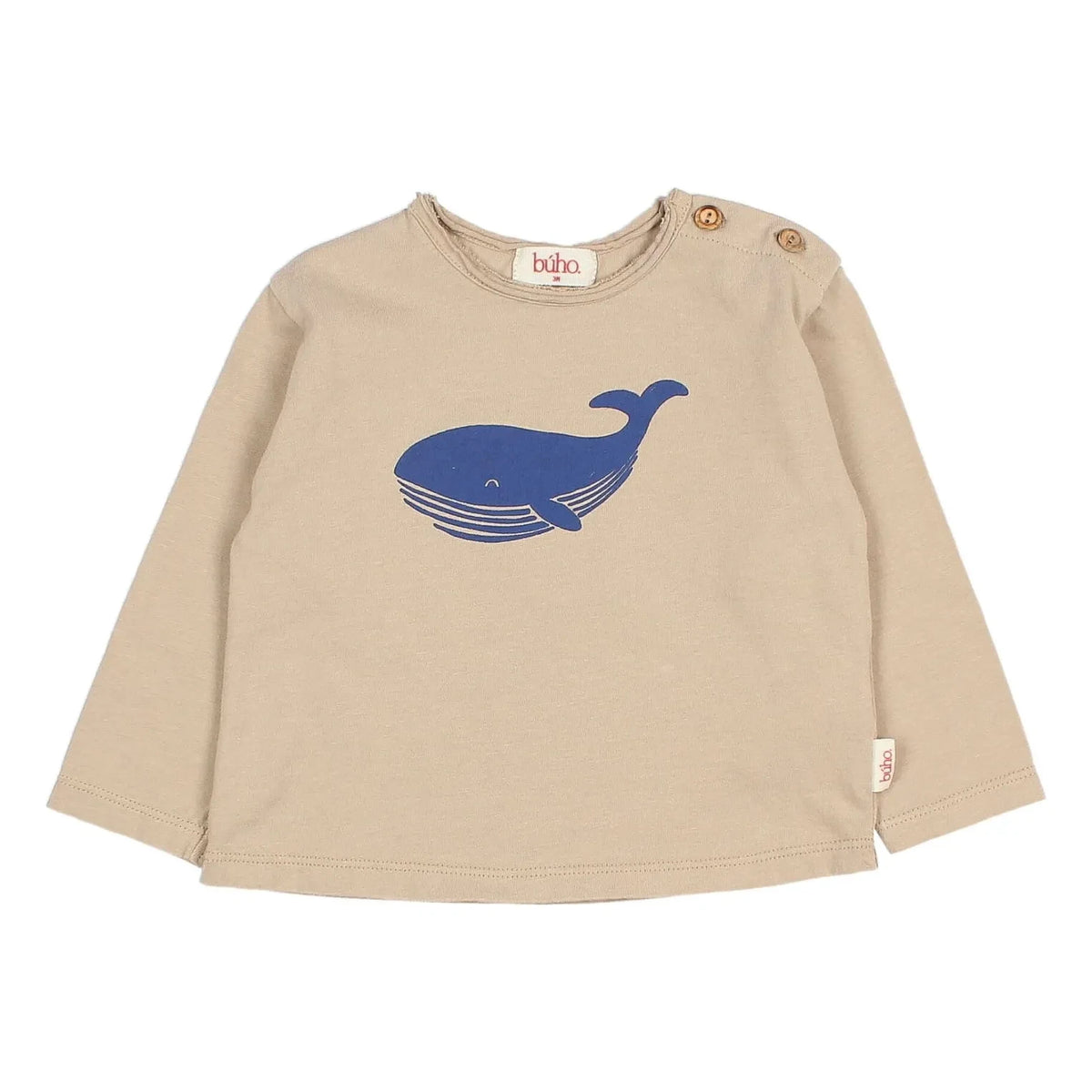 Búho - Whale T-shirt Organic cotton | Sand