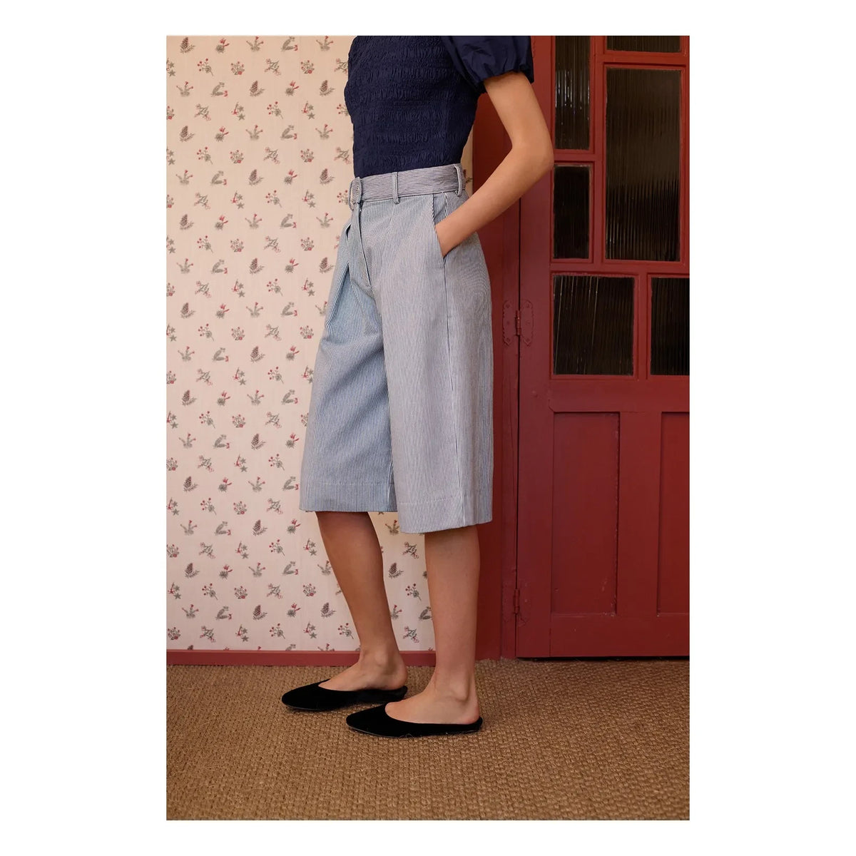 Maria de la Orden - Spencer Cotton Bermuda Shorts | Blue