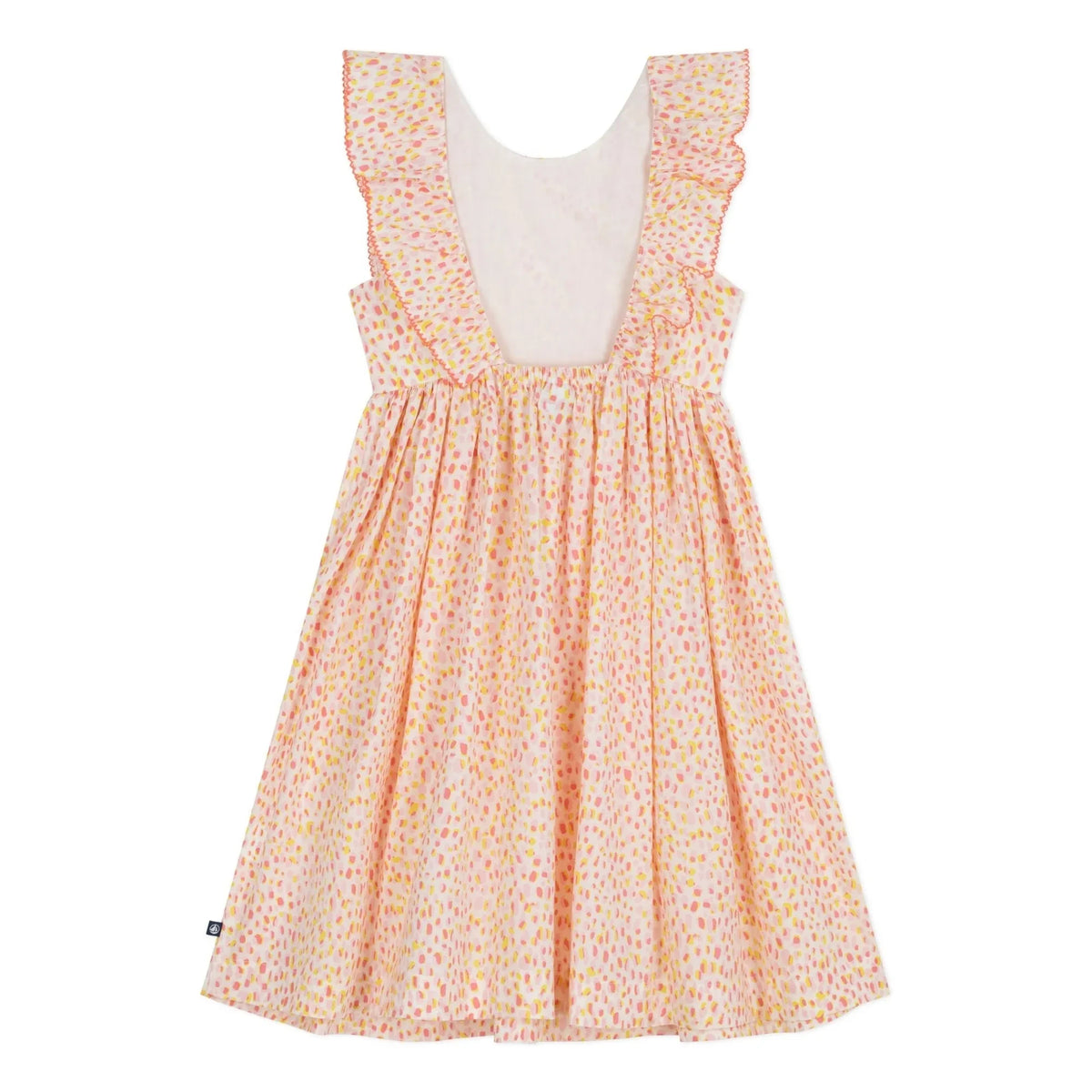 Petit Bateau - Organic Cotton Poplin Polka Dot Dress | Coral