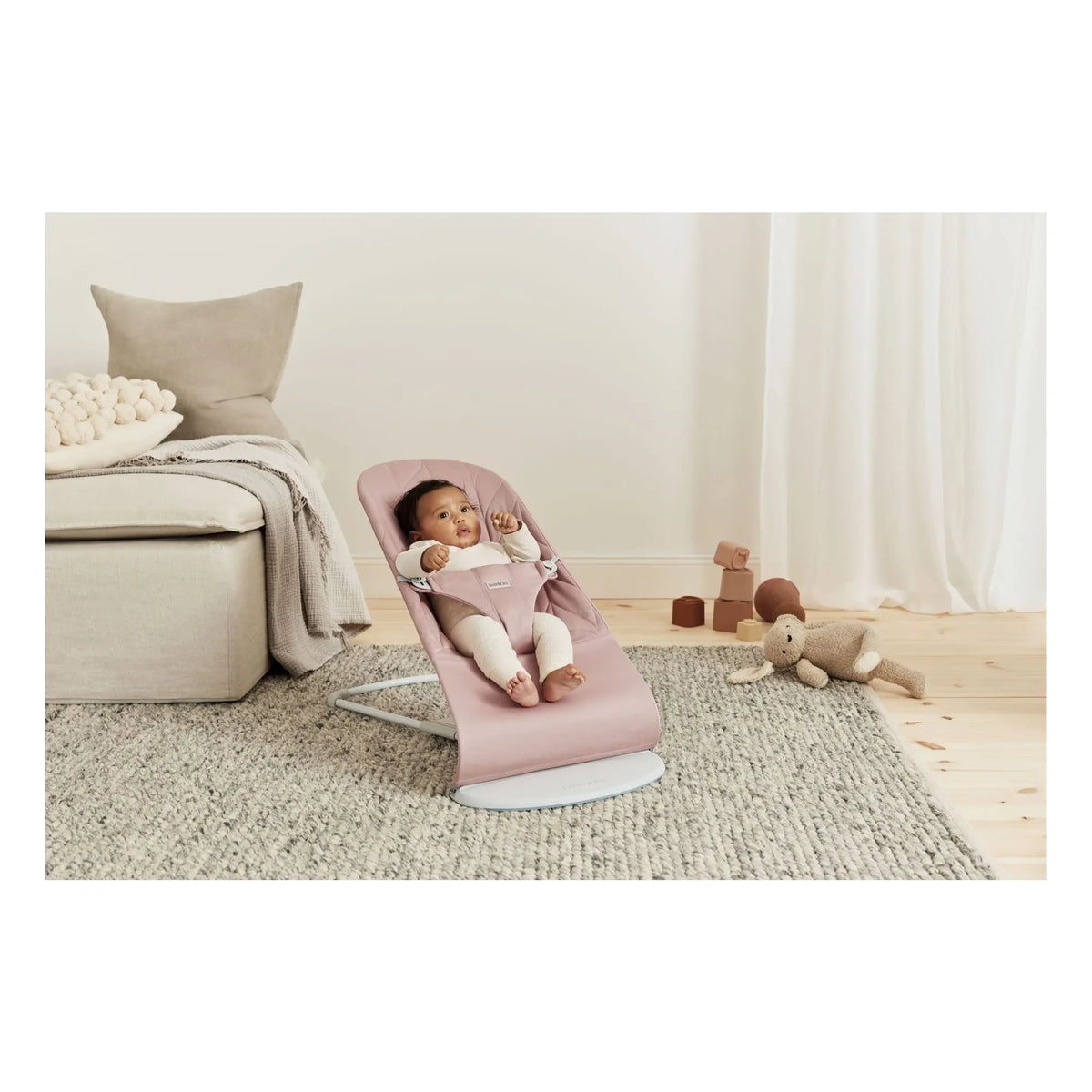 BabyBjörn - Pétale Padded Cotton Bliss Lounger | Pink