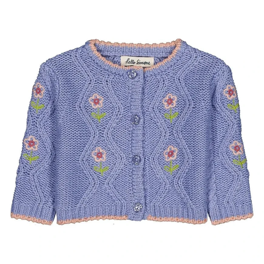 Hello Simone - Jeannette Flowers Cardigan | Mauve