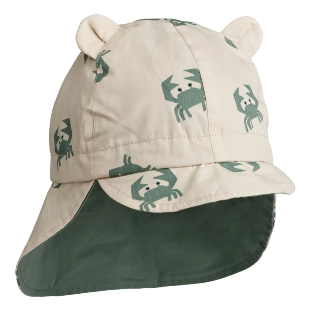 Liewood - Gorm Organic Cotton Reversible Baby Hat | Sage