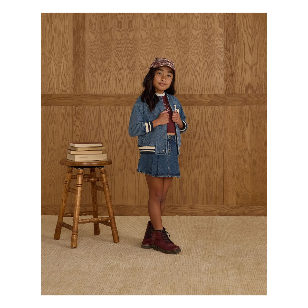 Rylee + Cru - Bomber Varsity Mini | Denim