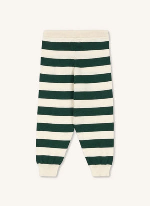 Konges Sløjd - Manis Wide Striped Organic Cotton Knit Pants | Ecru