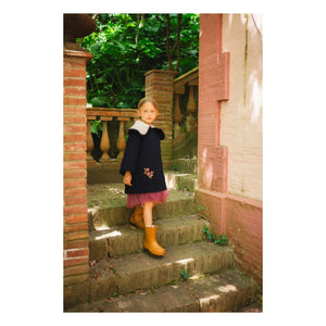 C'era Una Volta - Embroidered Nancy Coat | Navy