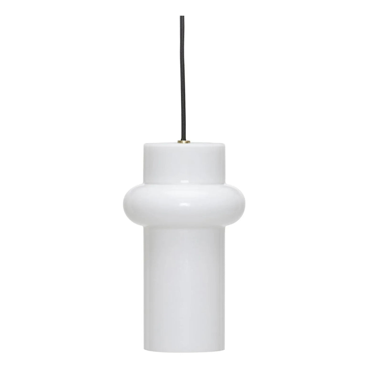 Hübsch - Glass Pendant Pill Top | White