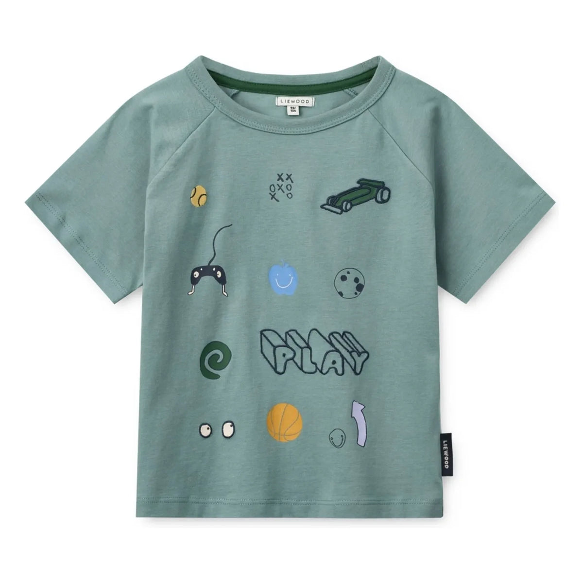 Liewood - Brodie Play T-shirt | Organic Cotton | Blue Green