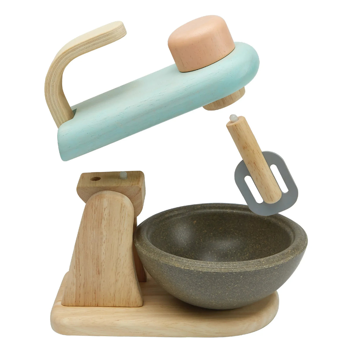 Plan Toys - Natural Rubber Wooden Food Processor Toy | Natural