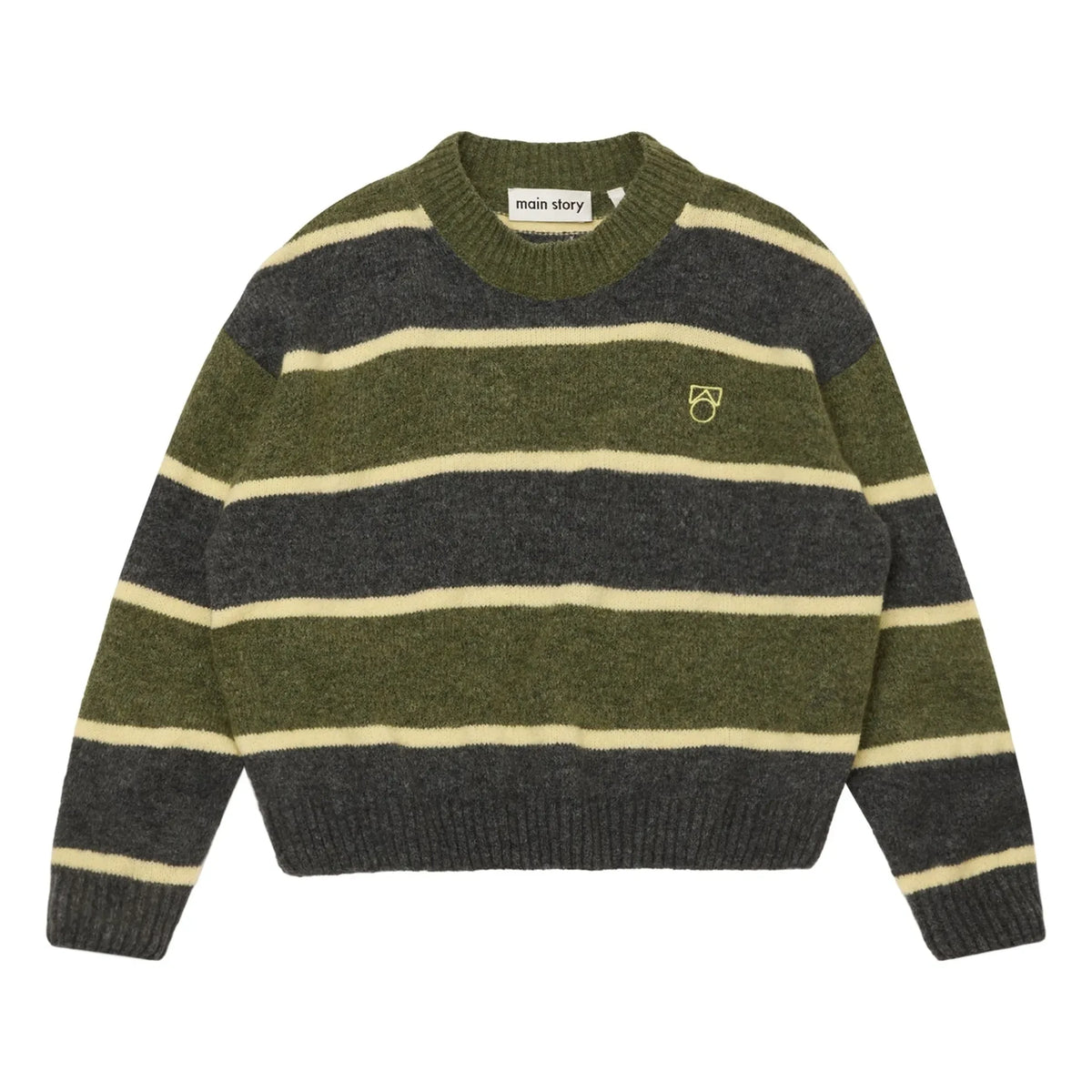 Main Story - Striped Sweater | Charcoal Gray