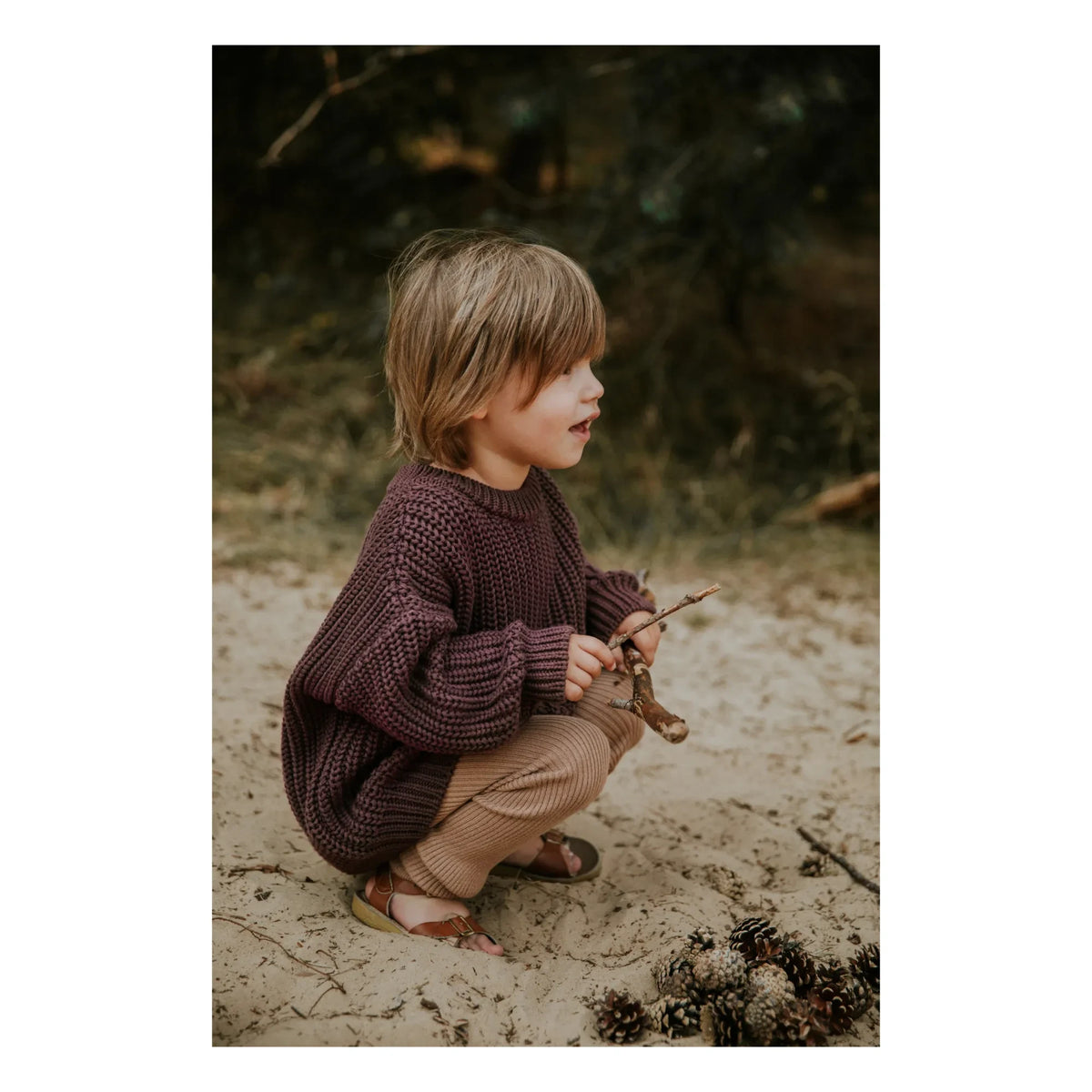 Yuki - Thick Organic Cotton Sweater | Burgundy