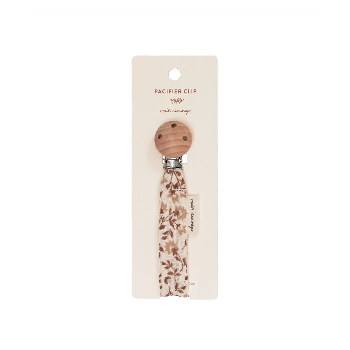 Main Sauvage - Hibiscus Pacifier Clip | Siena