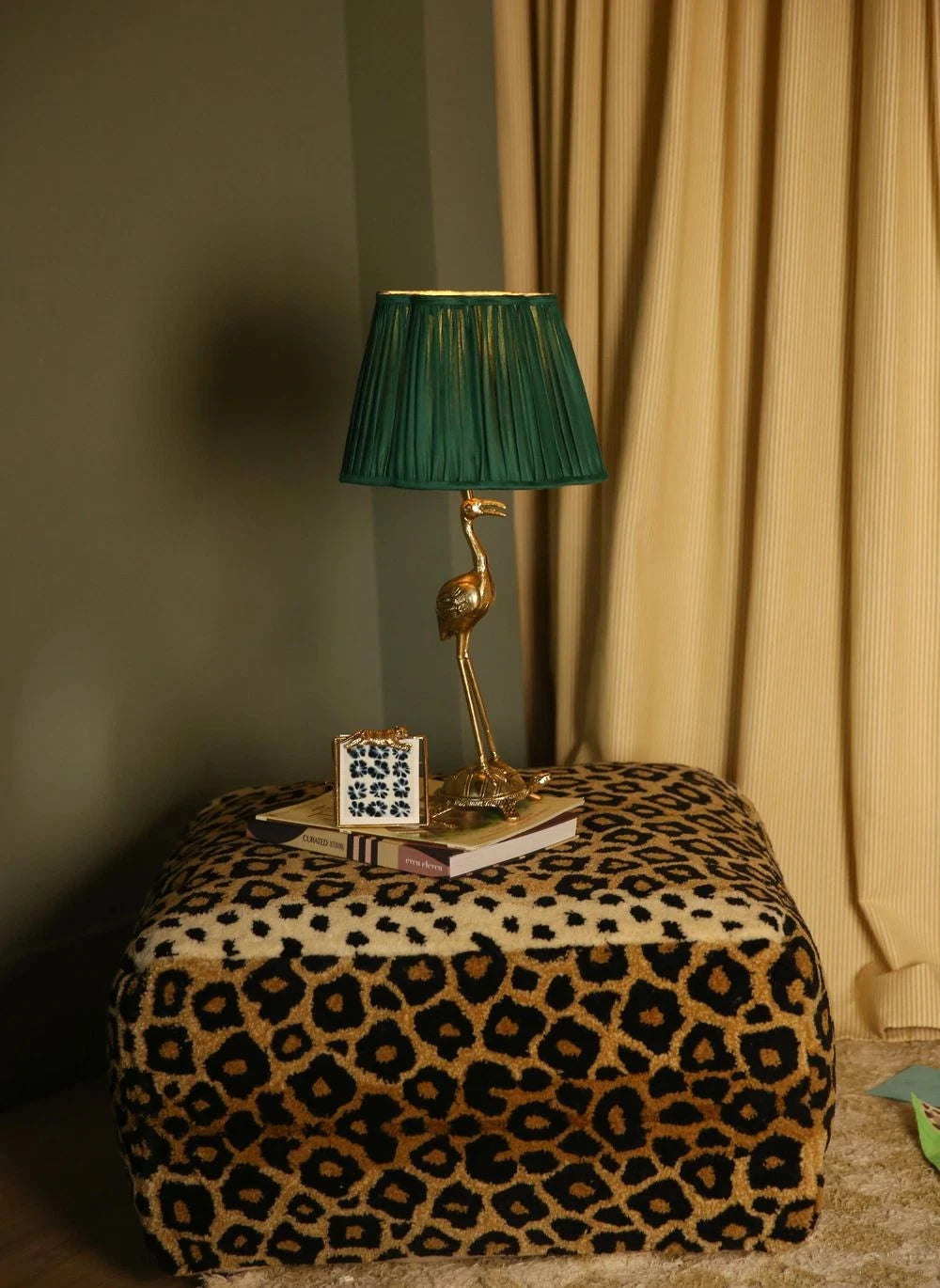 Doing Goods - Diya Silk Lampshade | Emerald Green