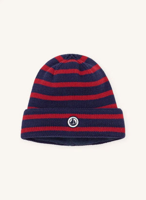 Petit Bateau - Organic cotton striped hat | Midnight blue