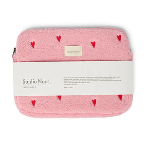 Studio Noos - Heart Laptop Case | Pink