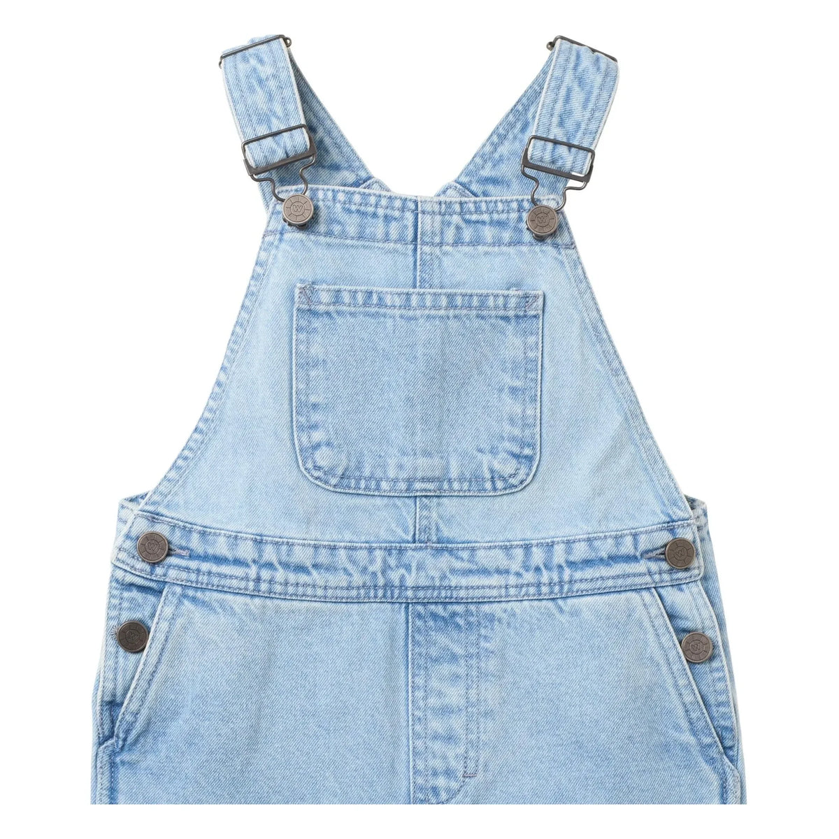 Wheat - Denim Marley Organic Cotton Overalls | Light Blue