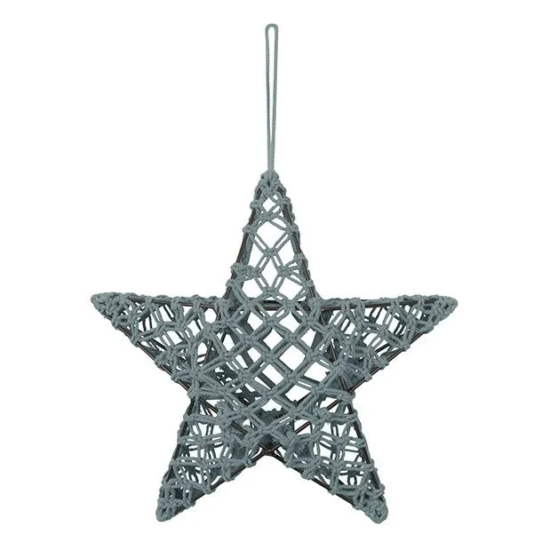 Numero 74 - Macrame star lamp | Ice Blue S032