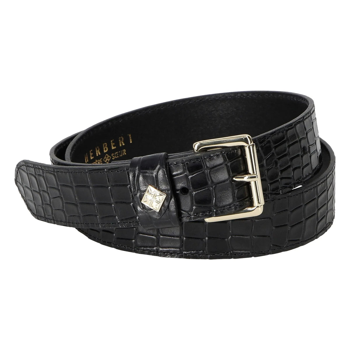 herbert frère soeur - La Turenne Sirio Leather Belt | Black