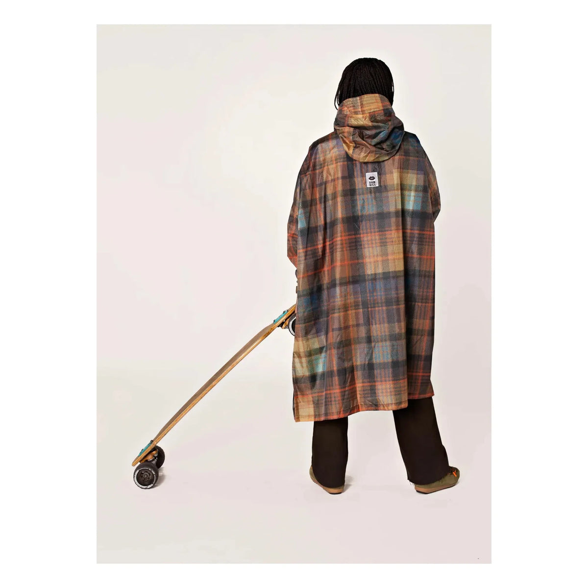 Rainkiss - Tartan Raincoat Cape - Women's Collection | Orange