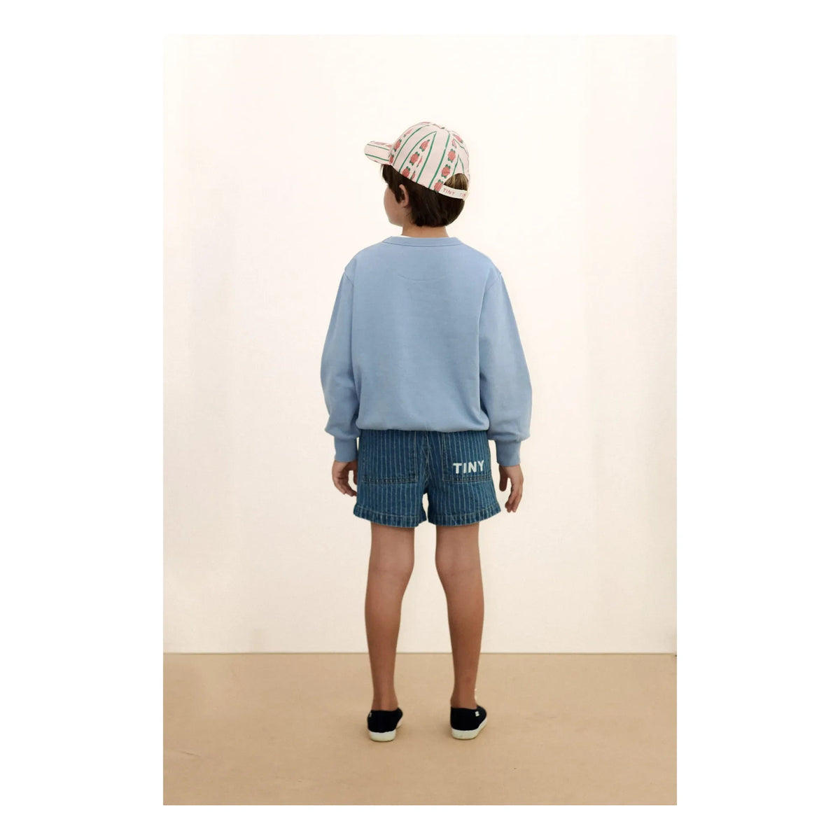 Tinycottons - Striped Denim Shorts | Blue