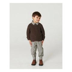 Copenhagen Colors - Classic Ribbed Organic Cotton Sweater | Dark Brown
