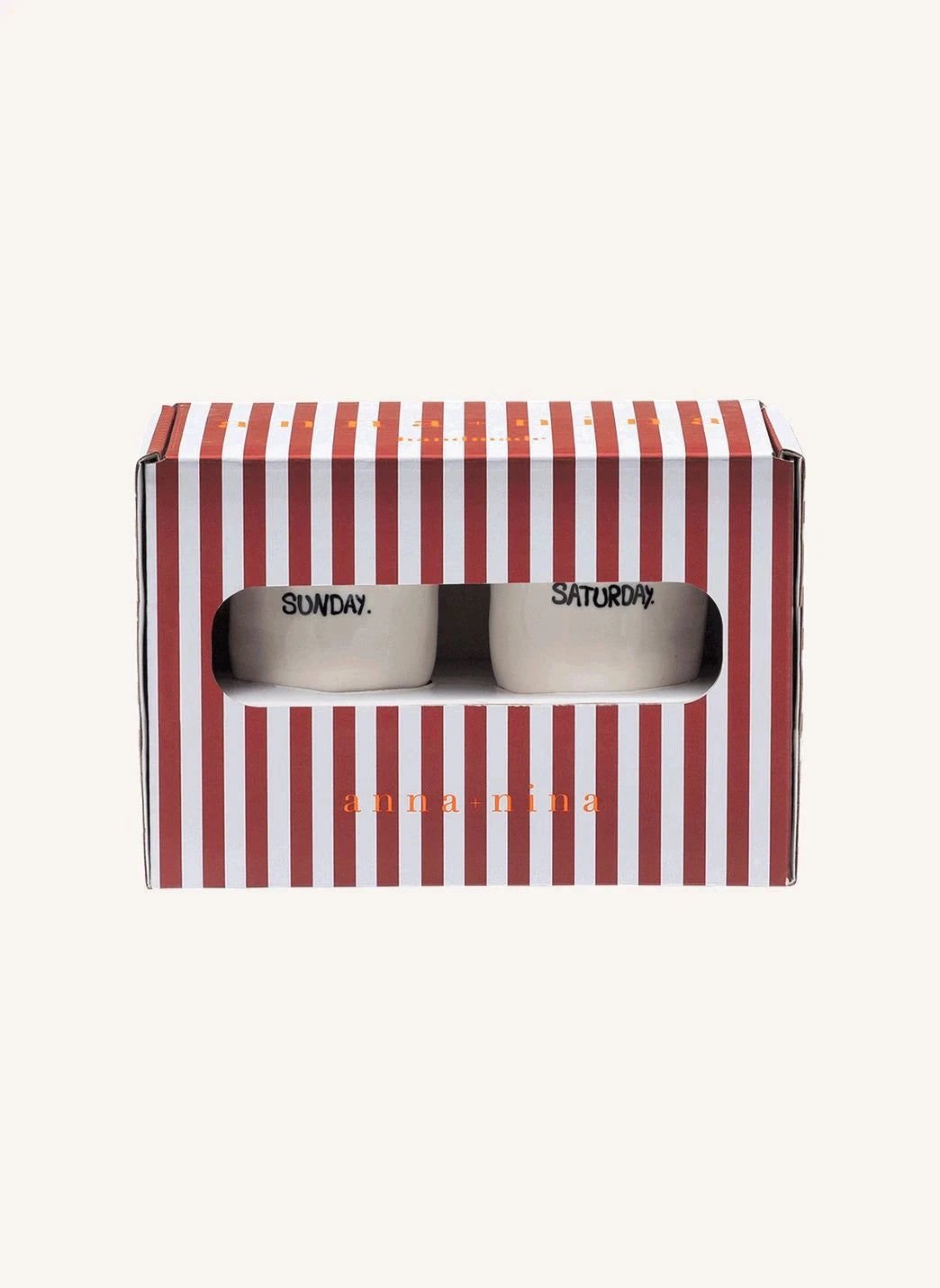 Anna + Nina - Weekend Egg Cups - Set of 2 | White