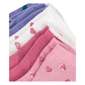 Petit Bateau - Heart Socks 5-Pack | Purple