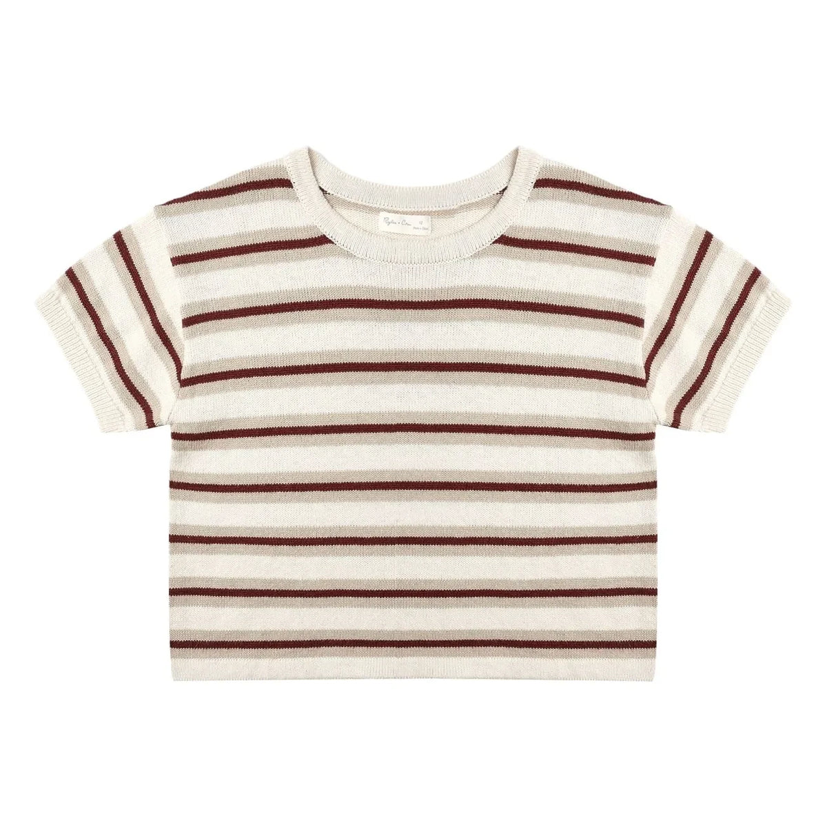 Rylee + Cru - Crop Top Mesh T-shirt | Stone
