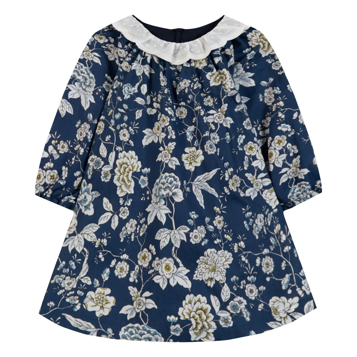 Tartine et Chocolat - Floral Wavy Collar Dress | Navy