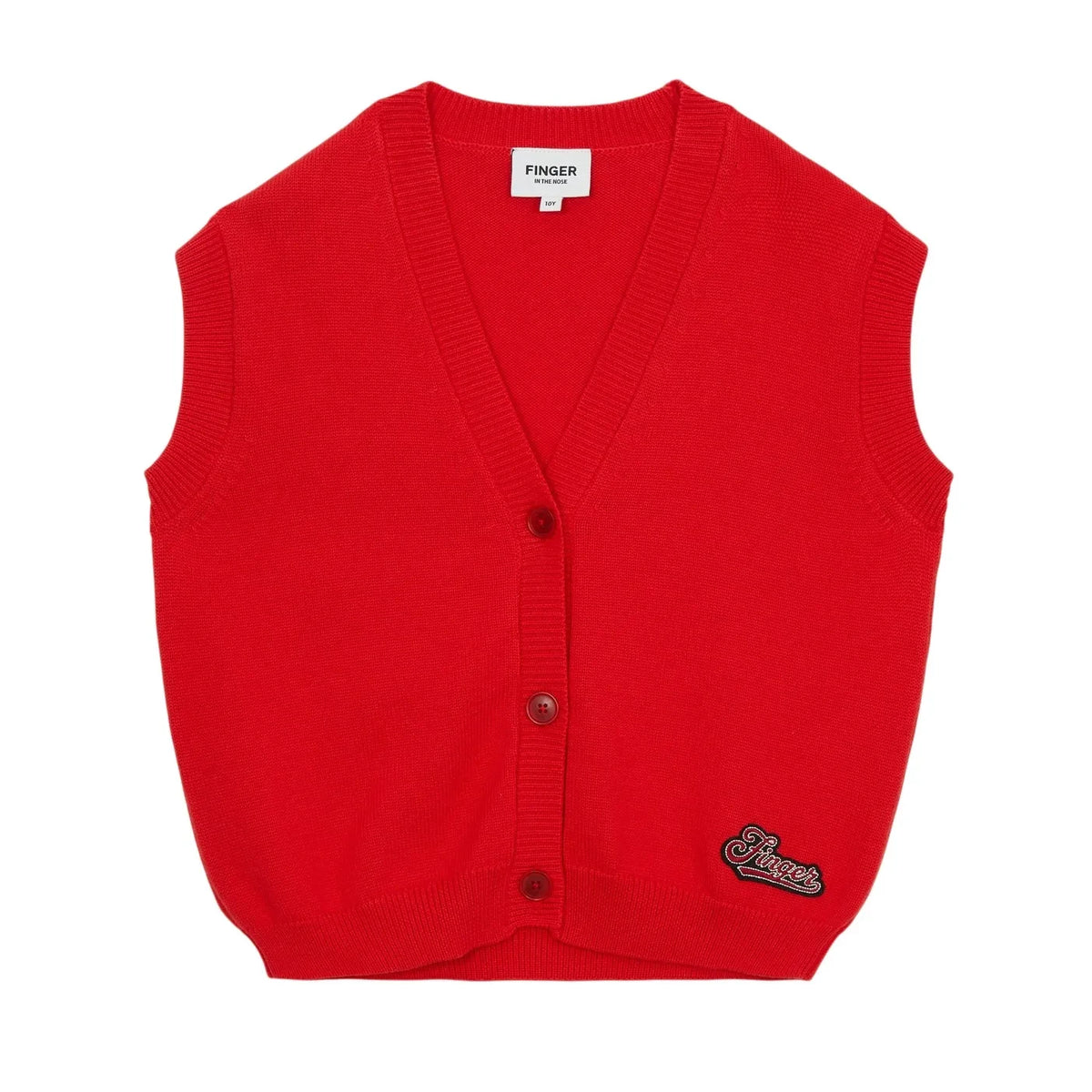 Finger in the nose - Lexie Sleeveless Vest, Organic Cotton | Red