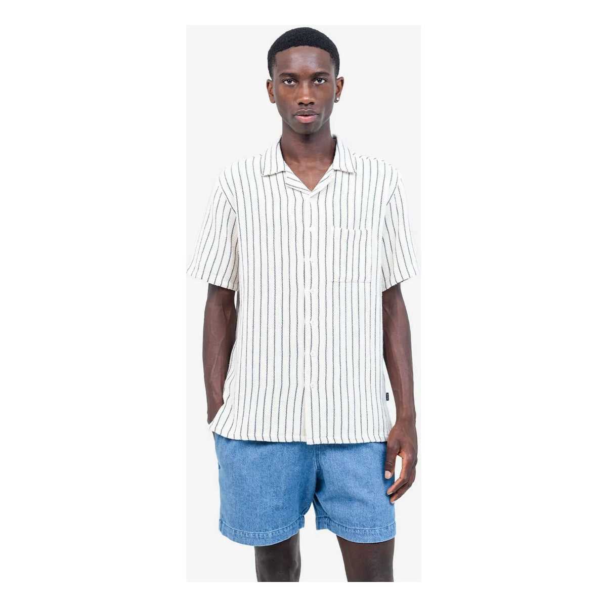 Olow - Aloha Striped Shirt | White