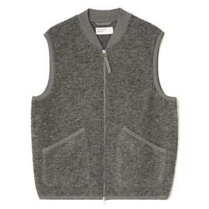 Universal Works - Sleeveless Wool Jacket | Dark grey