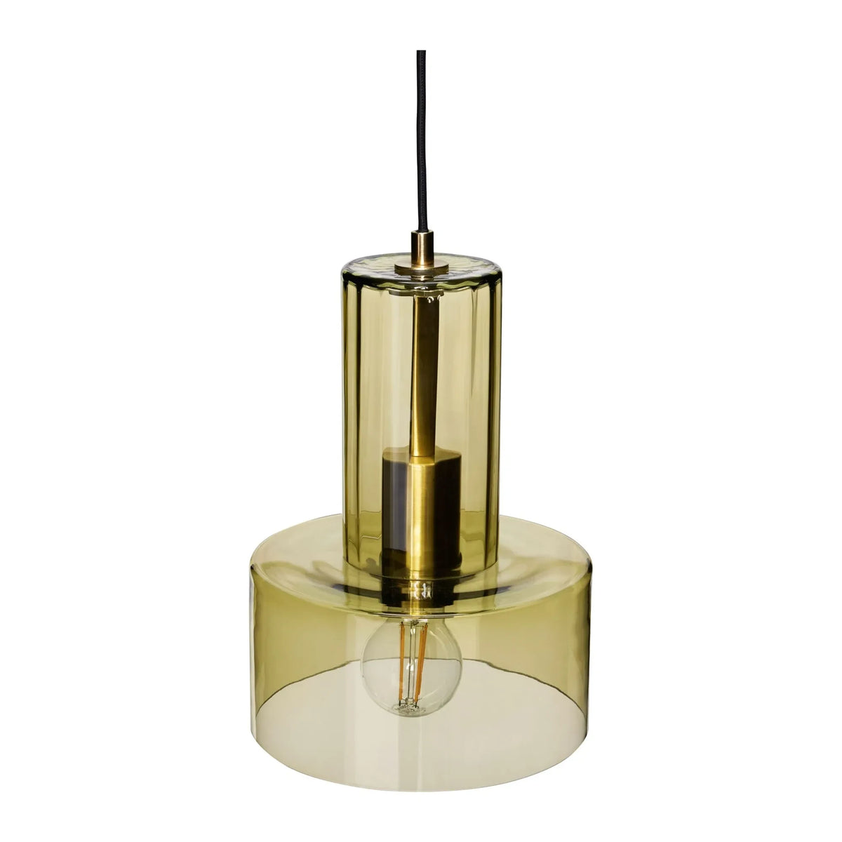 Hübsch - Ripple glass pendant lamp | Green