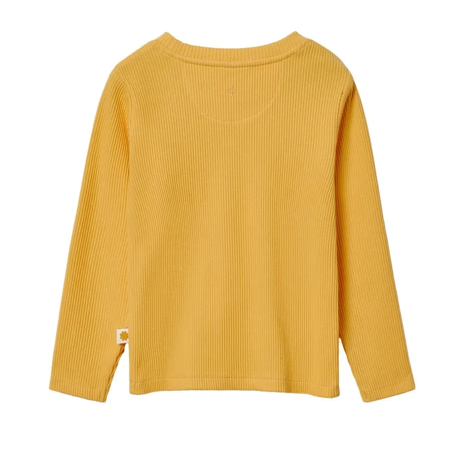 Goldie + Ace - Goldie Ribbed T-Shirt | Yellow