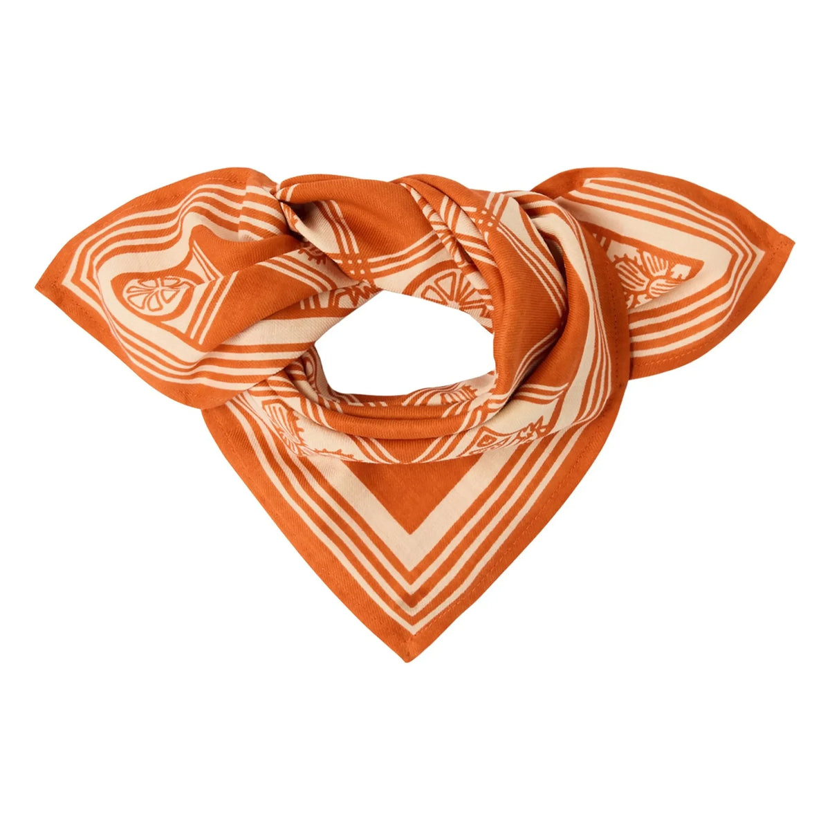 Apaches - Small Doll Damier Scarf | Orange