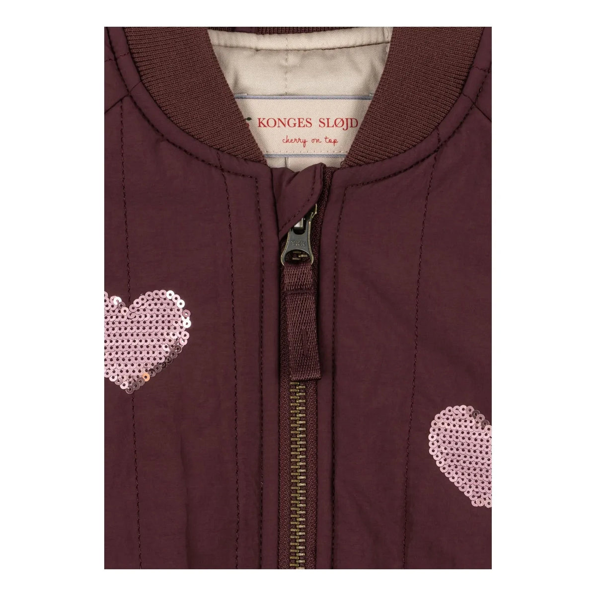Konges Sløjd - Juno Hearts Sequin Bomber Jacket | Burgundy