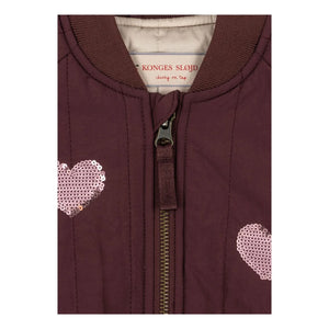 Konges Sløjd - Juno Hearts Sequin Bomber Jacket | Burgundy