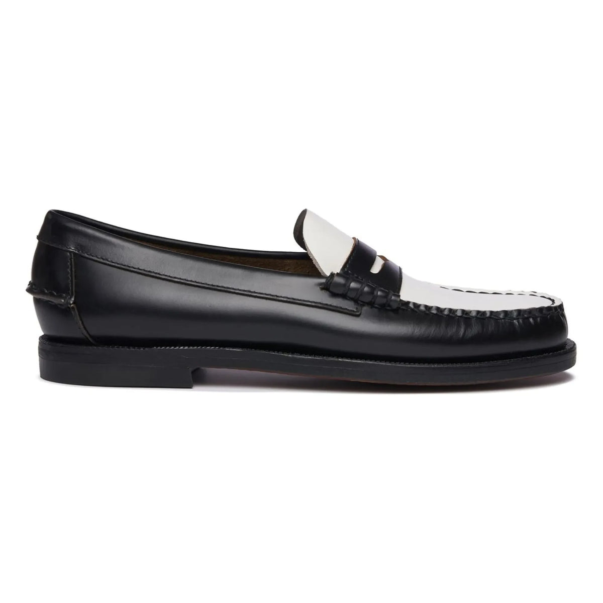 Sebago - Two-Tone Classic Moccasins | Black/White