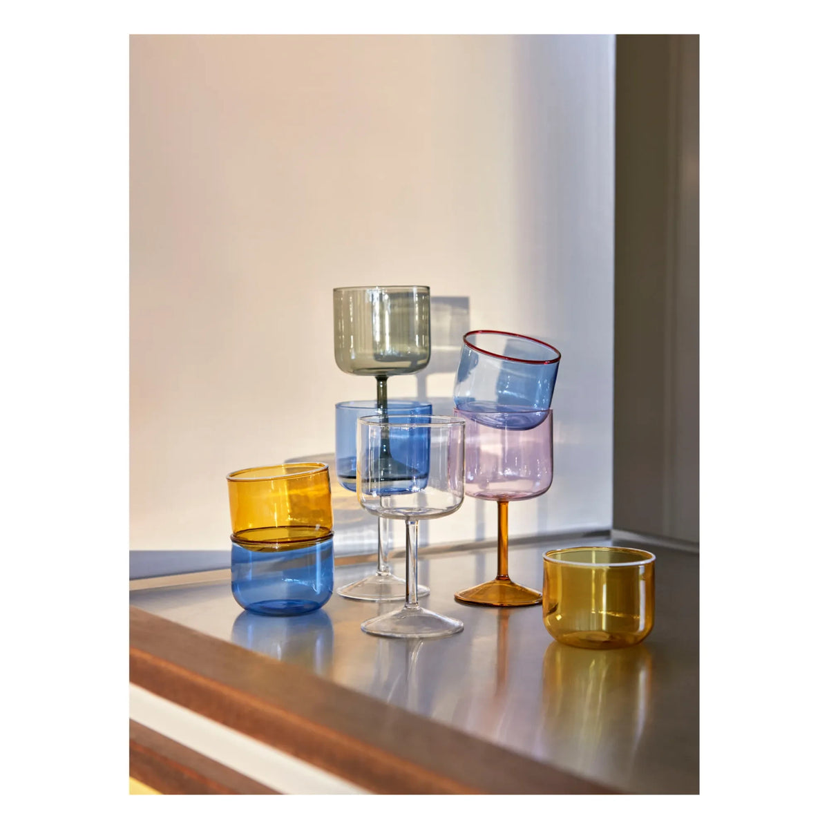 Hay - Tint Borosilicate Wine Glasses - Set of 2 | Grey