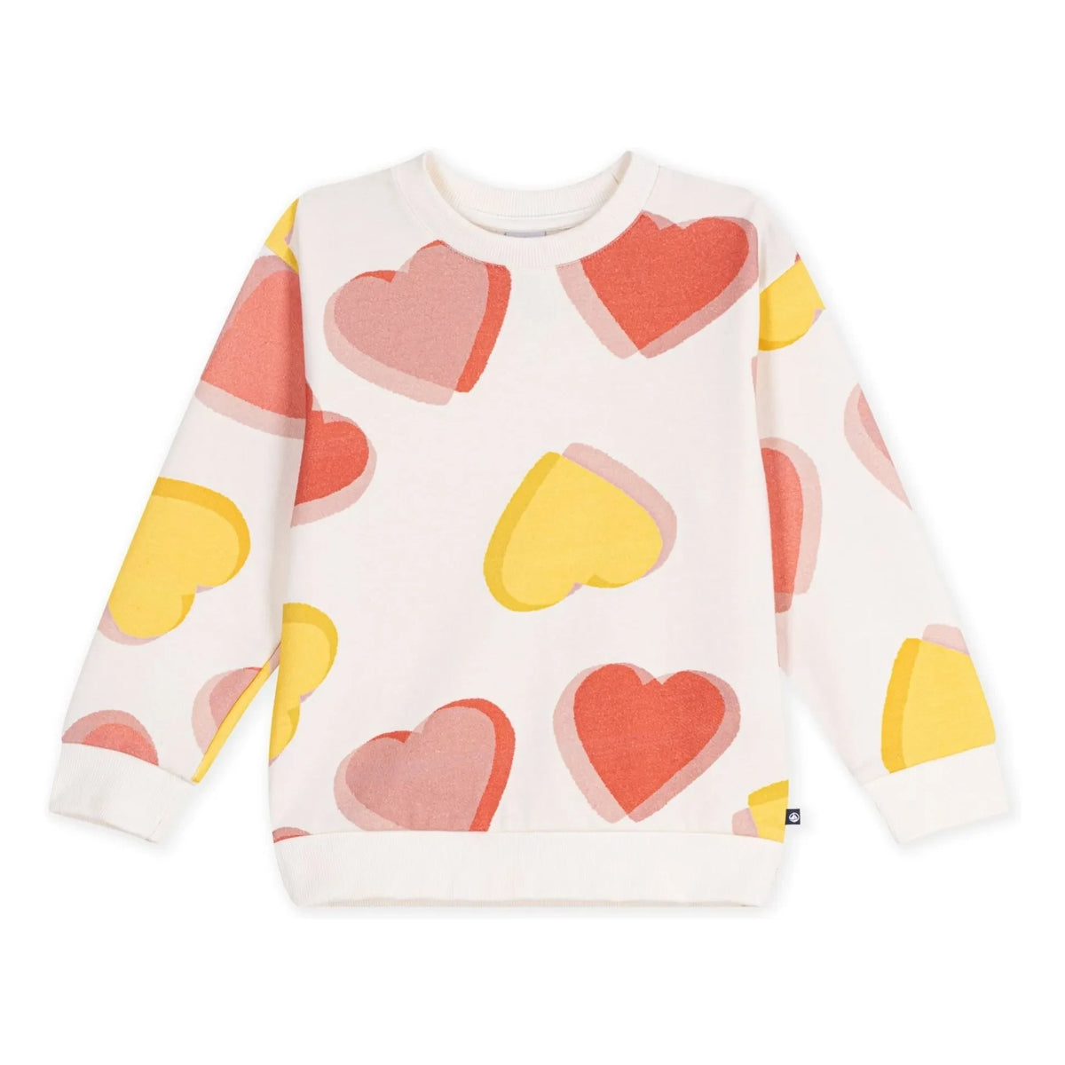 Petit Bateau - Sweat hearts | White