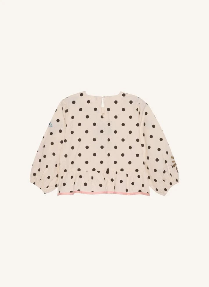 SISSEL EDELBO - Diana Pois Organic Cotton Blouse - Kids Collection | Cream