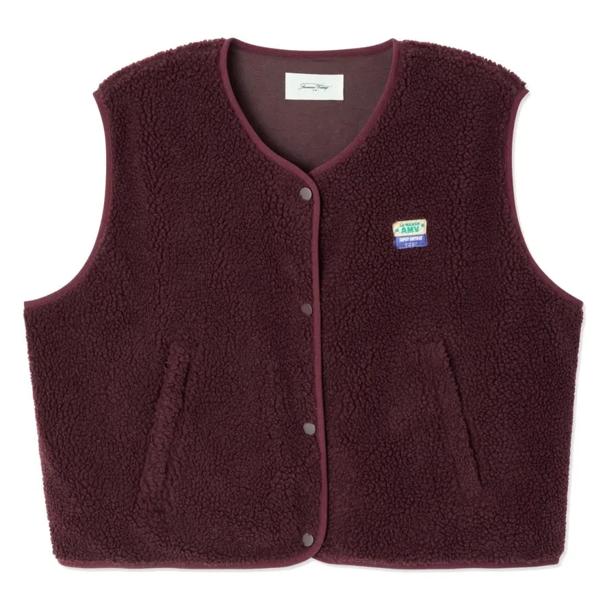American Vintage - Hoktown Sleeveless Jacket | Burgundy