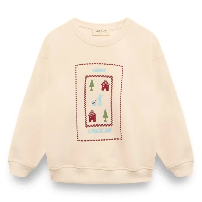 birinit - Magic Day organic cotton sweatshirt | Ivory