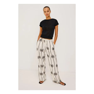 Rails - Emmie Linen Embroidered Pants | White