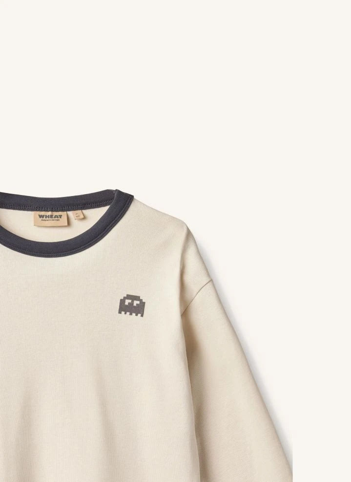 Wheat - Calvin Fantôme organic cotton T-shirt | Off-white