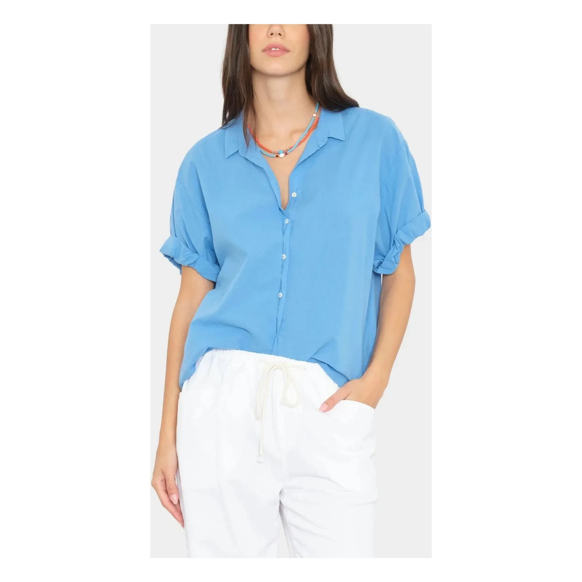Xirena - Channing Cotton Poplin Shirt | Blue