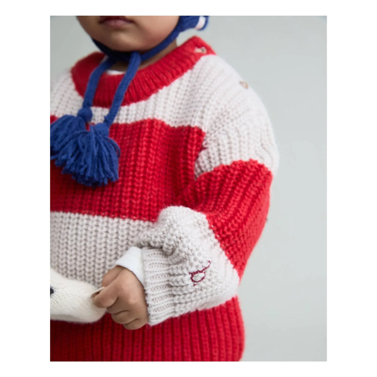 Búho - Red Striped Baby Sweater