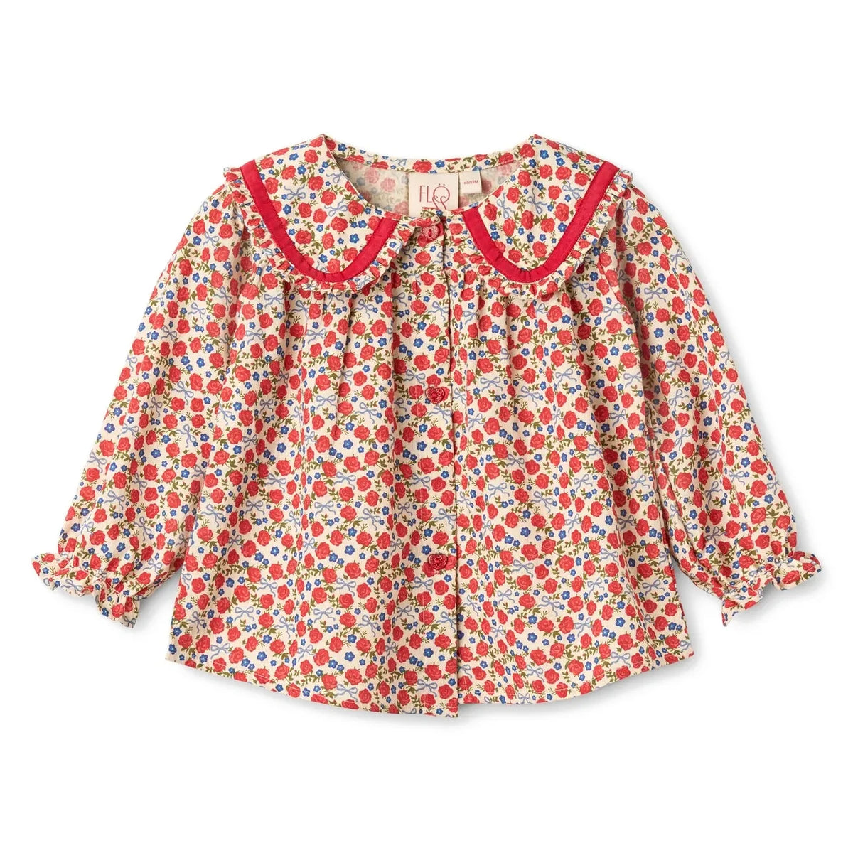 Flöss - Ruby Flower Patterned Blouse | Pink