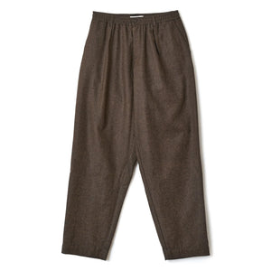 Universal Works - Cotton Pleated Fabric Trousers | Dark Brown